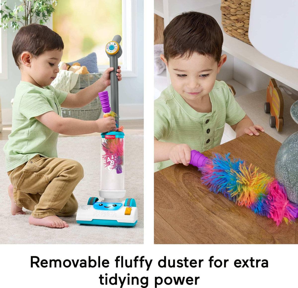 Fisher-Price vacuum play modes toggle for learning activities