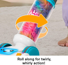 Fisher-Price vacuum spinning duster in action
