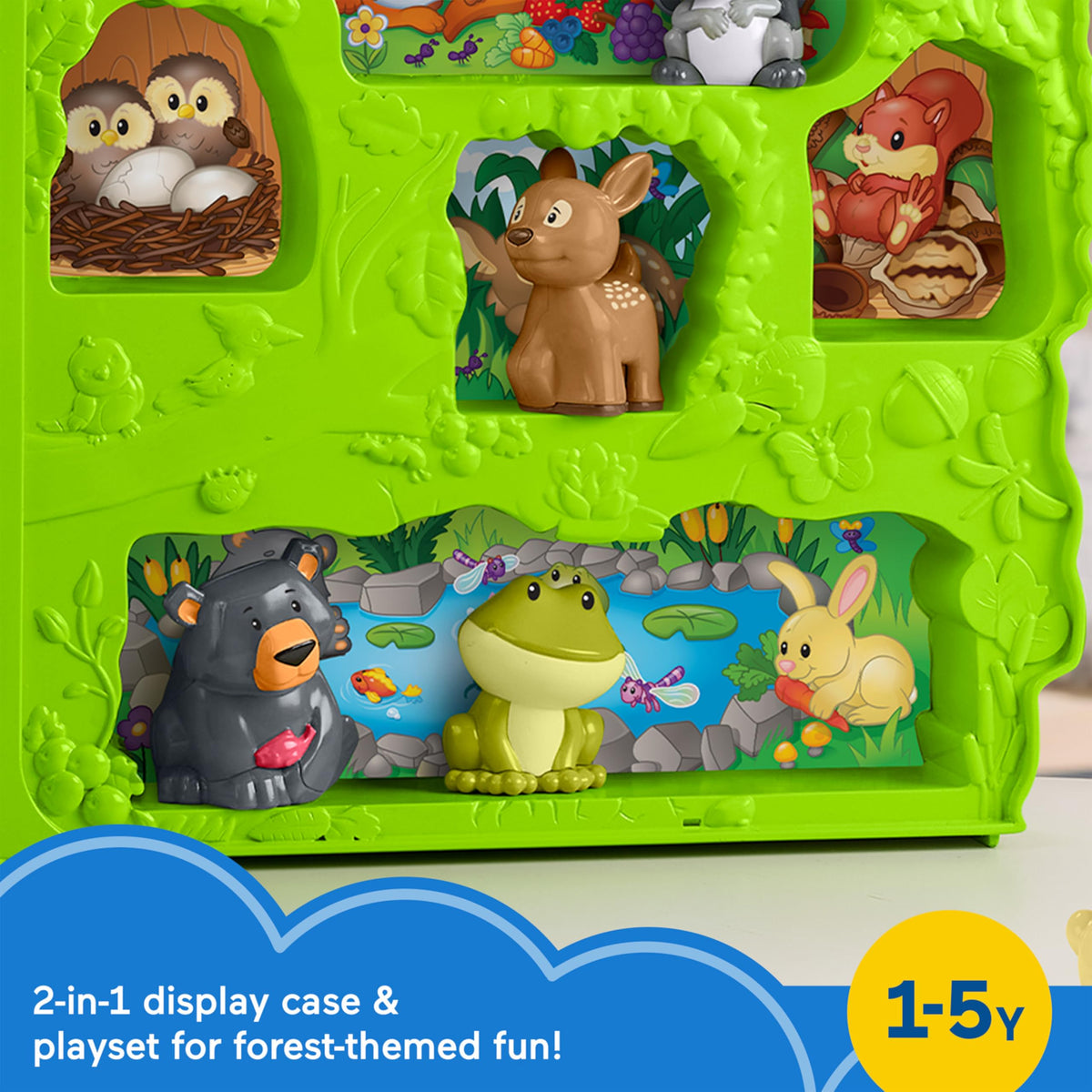 Fisher-Price Little People Forest Friends Carry Case eight animal figures for sorting and storytelling.