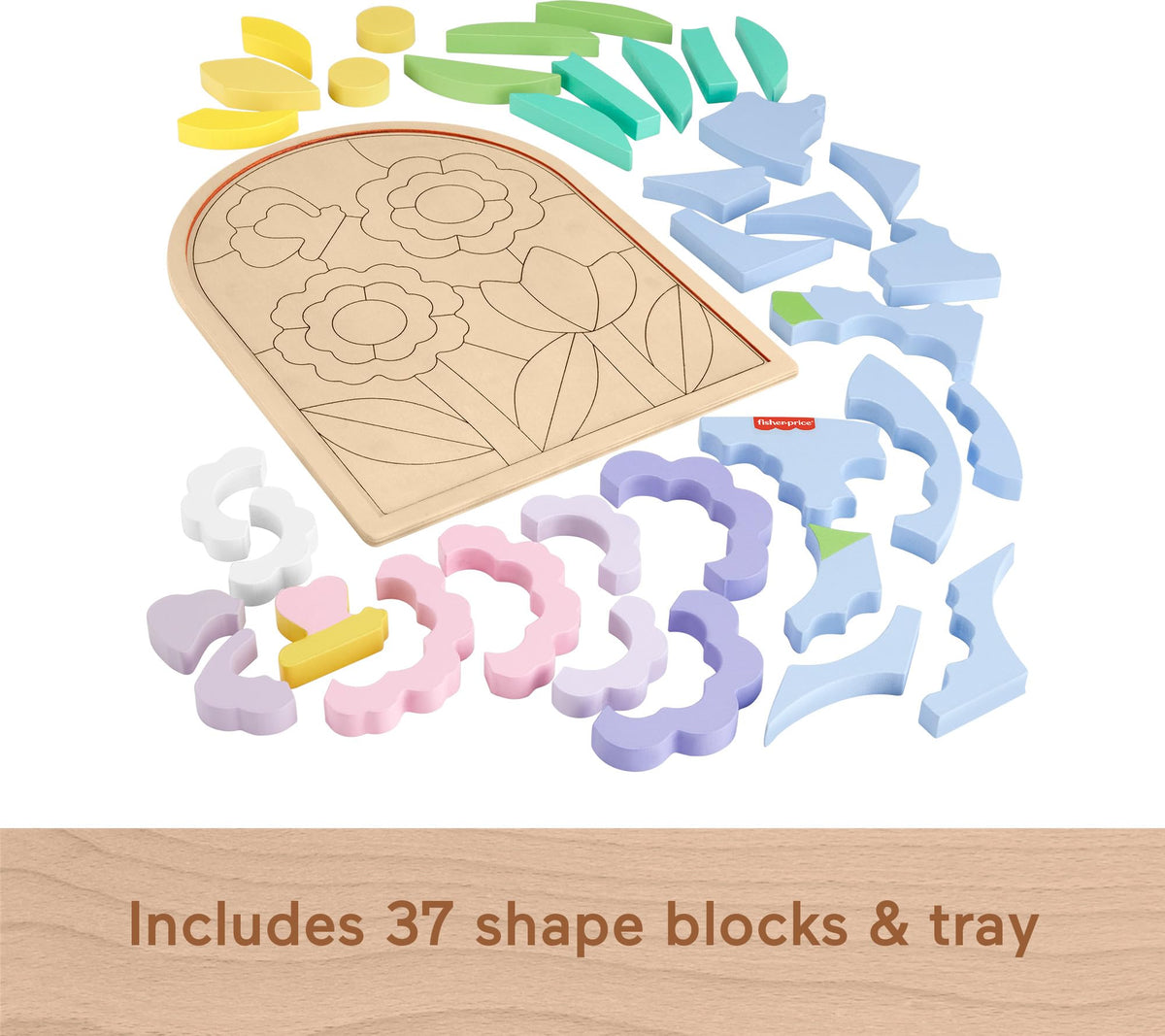 Fisher-Price Blocks feature non-toxic water-based paint for safe play