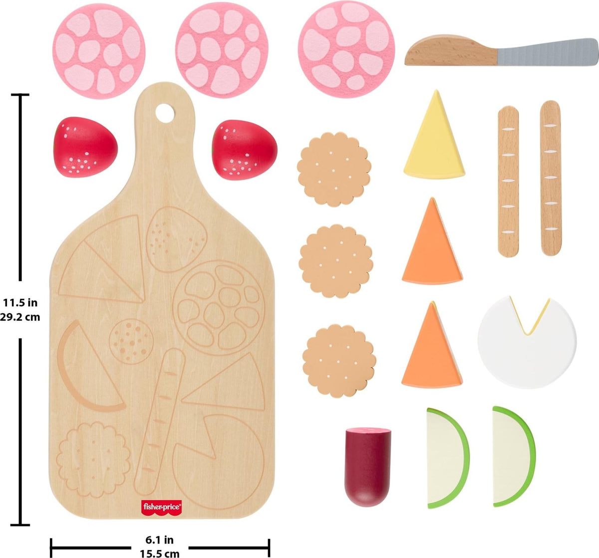 Fisher-Price crackers and bread sticks complete the pretend snack spread