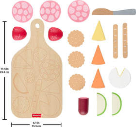 Fisher-Price crackers and bread sticks complete the pretend snack spread