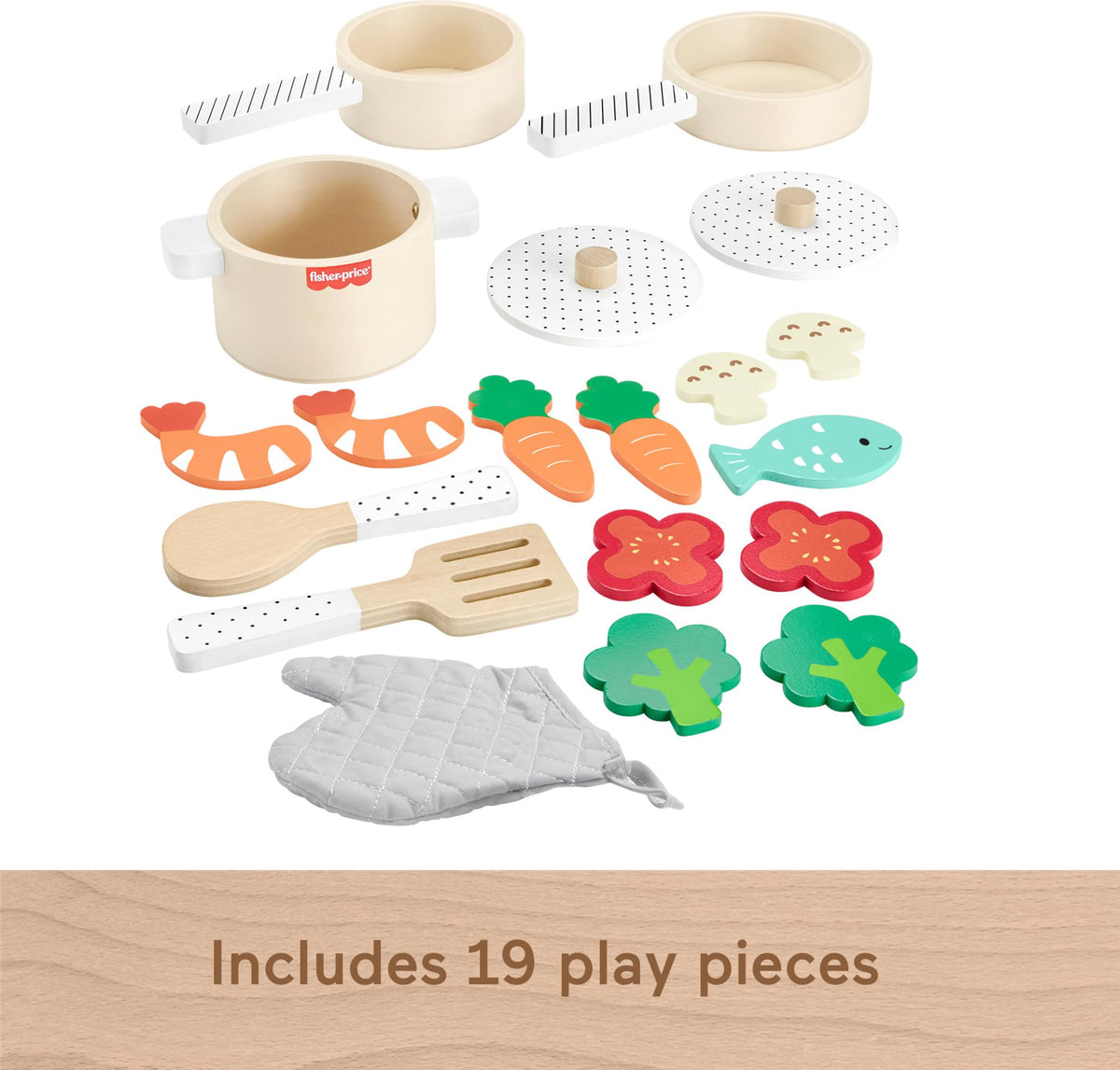 Fisher-Price food pieces spark storytelling and meal-prep scenarios