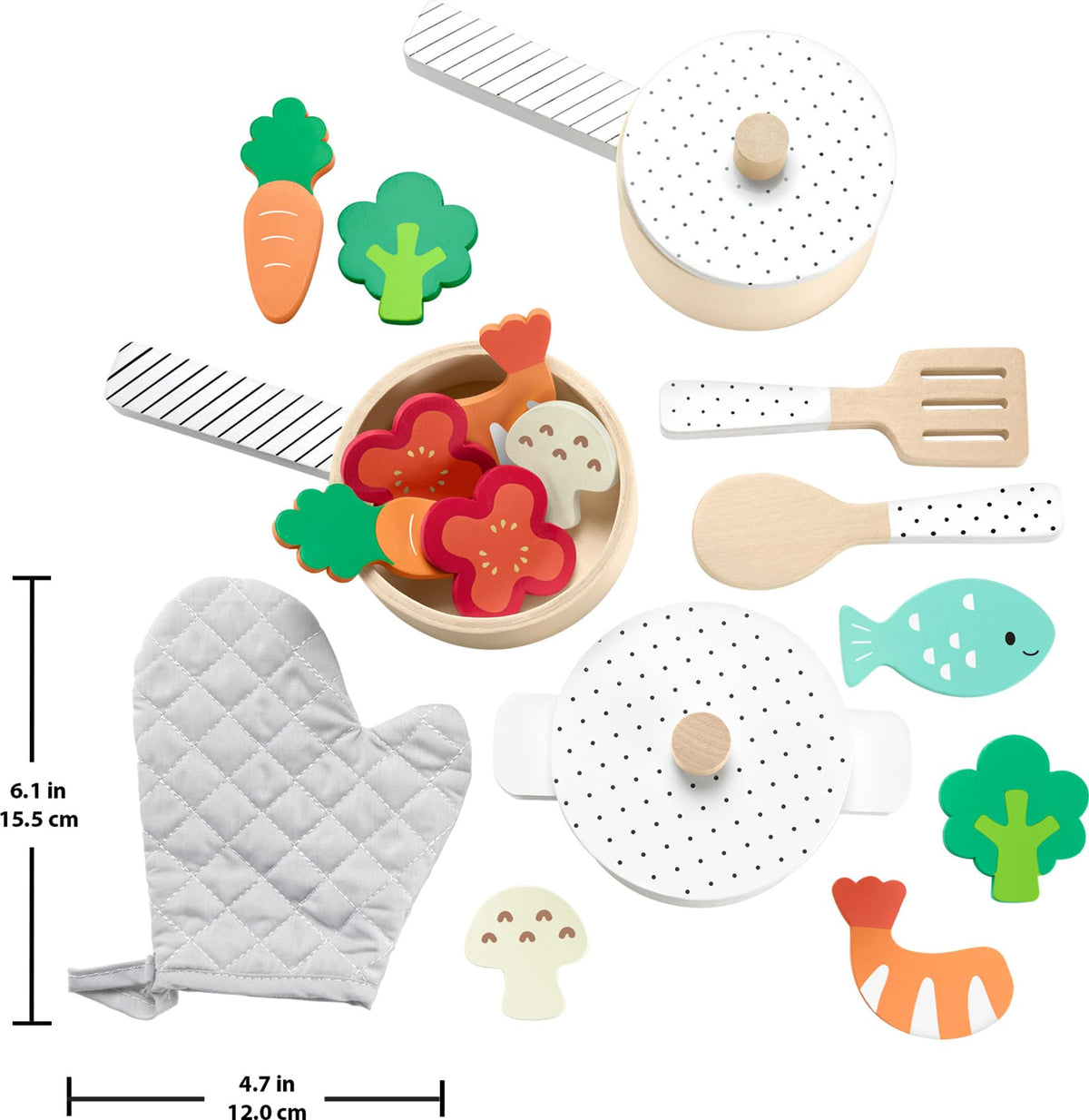 Fisher-Price wood kitchen playset shown as a complete pretend kitchen