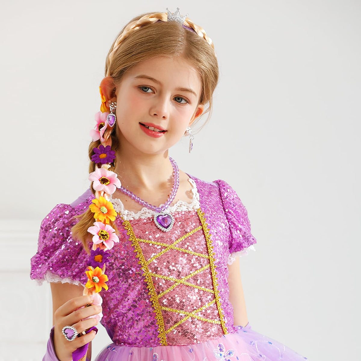 Fishkidtail wig and accessories set completes dress-up for pretend play