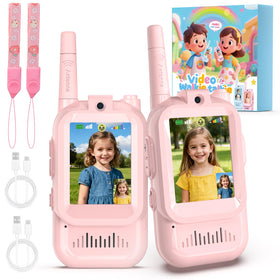 FISHOAKY 2-pack video walkie talkies for kids enable easy family communication