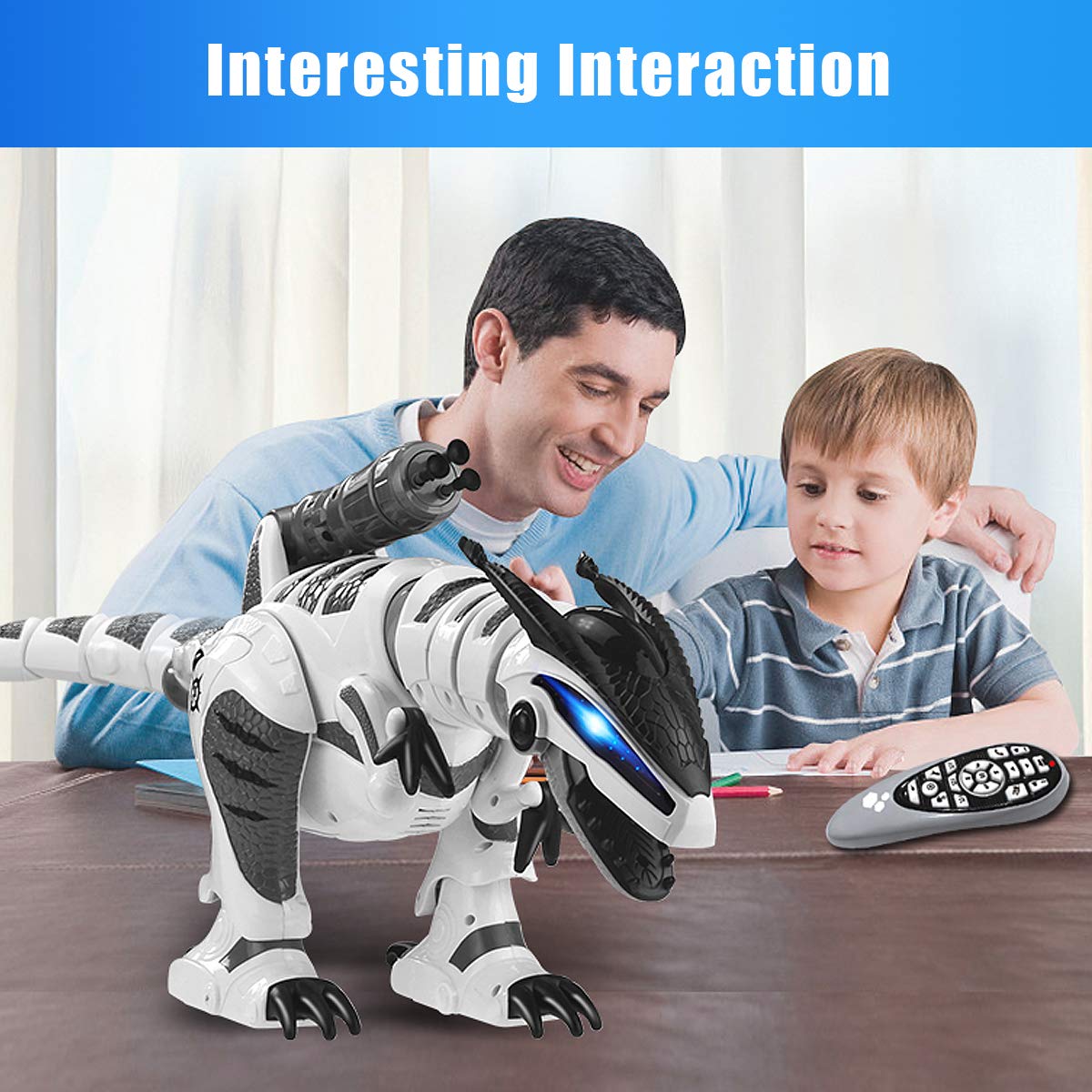 Fistone RC Dinosaur remote control delivers quick, precise responses.