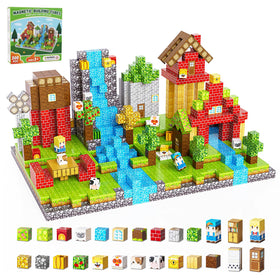Fitrobust 200pcs magnetic building blocks set forest world for imaginative STEM play.