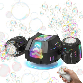Fitrobust bubble machine with dual-nozzle for dense, kid-friendly bubbles