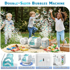 Fitrobust RGB lights enhance the bubble show at night.