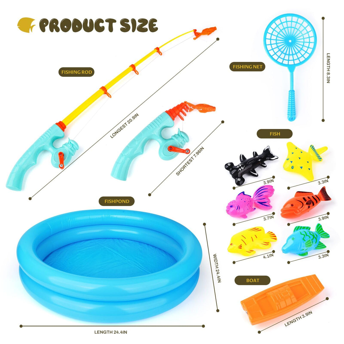 FIVEDAOGANG bath toy scene with magnets and bright prints encourages learning.