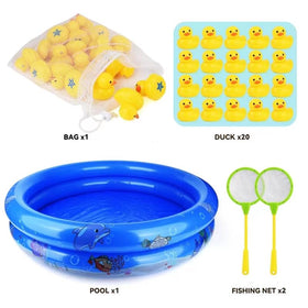 FIVEDAOGANG Duck Matching Game storage bag keeps ducks and nets tidy after play