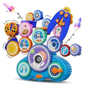 Fivoro STEM gears space capsule assembly showcases colorful interlocking pieces for creative play.