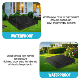 Fizentia 500D waterproof sandbox cover blocks rain and moisture.