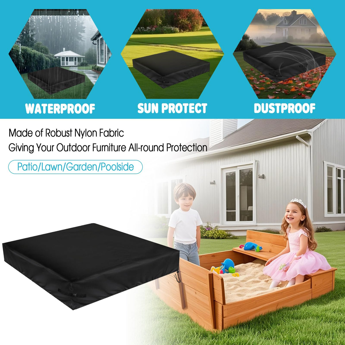 Fizentia wind-resistant cover prevents shifting during gusty days.