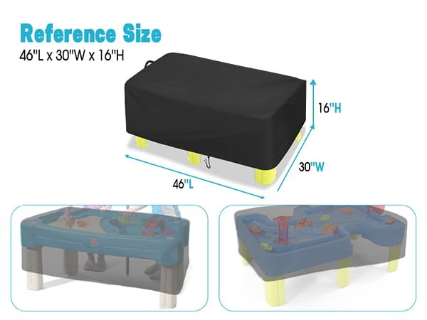Fizentia shield blocks leaves and debris for a tidy play table