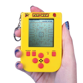 Fizz Creations PAC-MAN keychain LCD closeup with vivid display