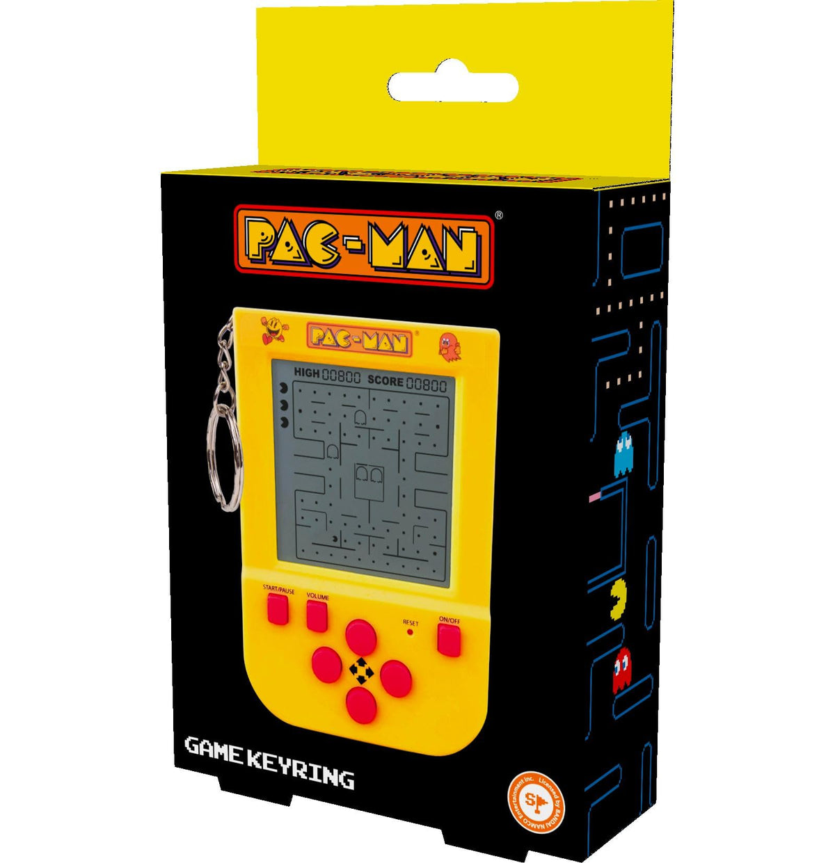 Fizz Creations PAC-MAN keychain side view highlighting portable carry