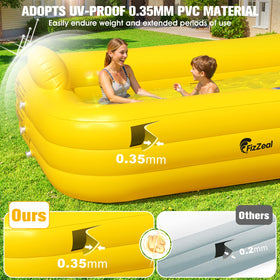 FizZeal easy setup and quick inflate for instant backyard fun.