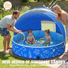 FizZeal Pop Up Pool with Shade - quick setup for on-the-go fun.