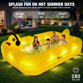 FizZeal solar-powered pool lights charge in sun and glow after dark.