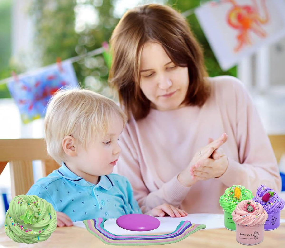 FJAZUFSA butter slime toppings close-up, inspiring creative decorating sessions