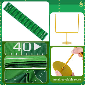 Fjoron football theme party supplies brighten tables with green accents