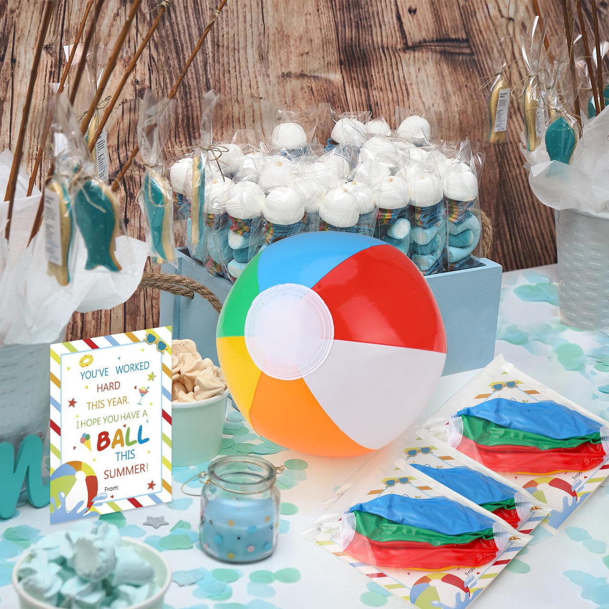 Fjoron beach party set enhances summer gatherings with colorful visuals.