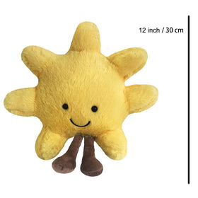 FJQZHA New Moon Sun plush toy 12-inch size in cozy hand-scale
