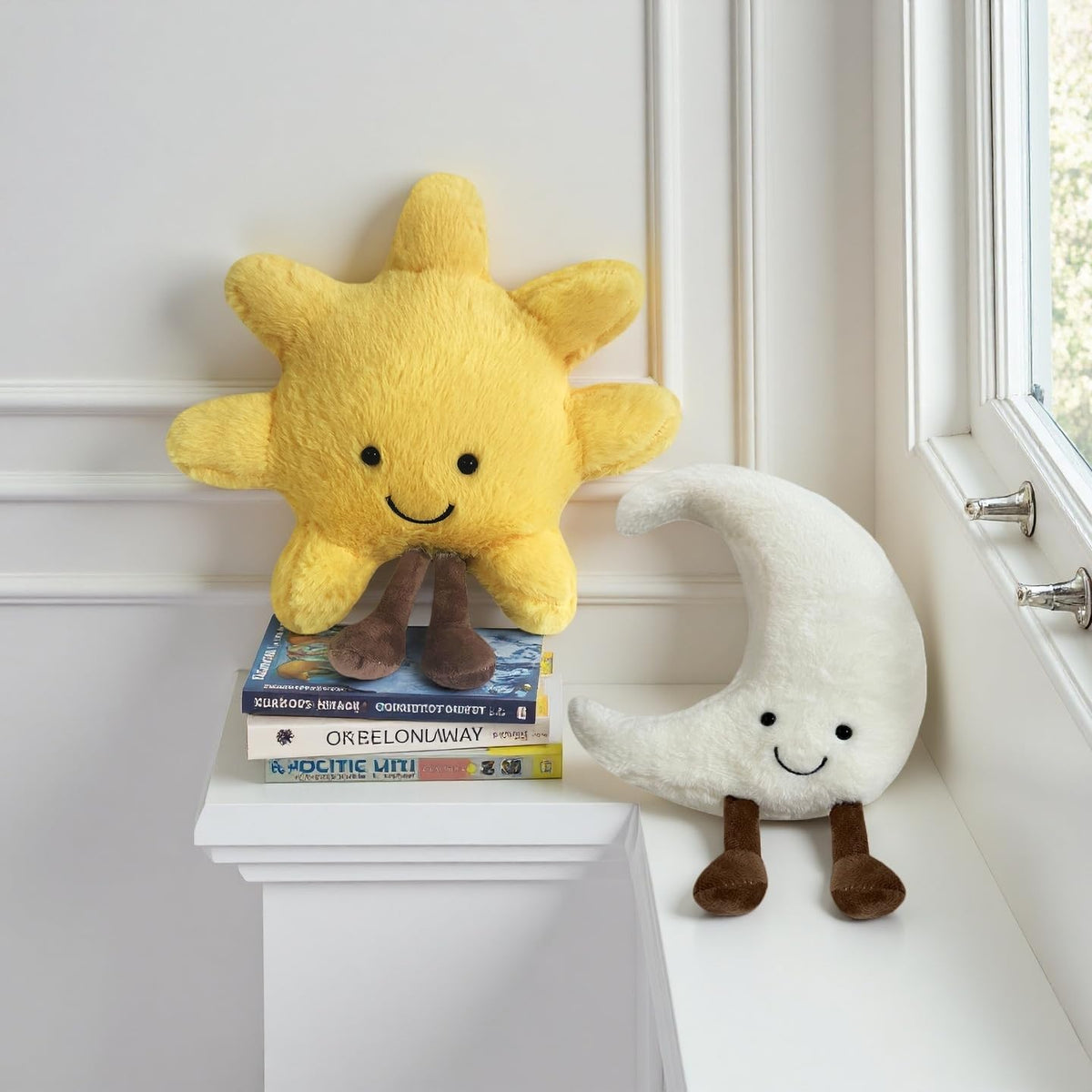 FJQZHA Gift-ready moon sun plush ideal for birthdays and holidays