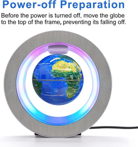 Flagest globe on desk emits soft illumination, enhancing mood and focus.