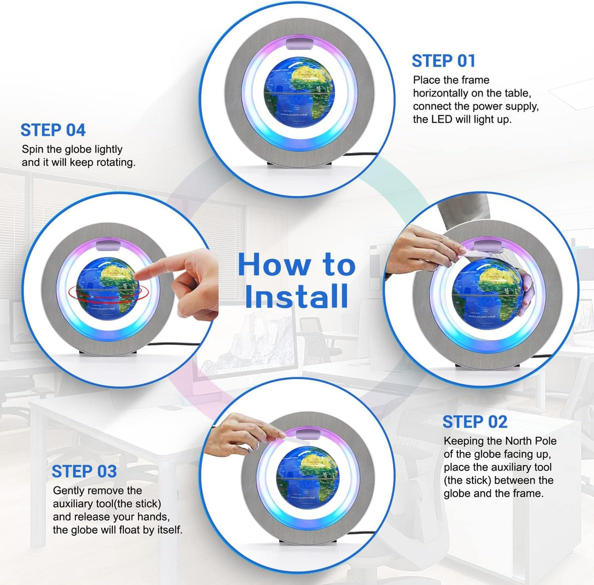 Flagest levitation setup demonstrates easy installation with the included tool.