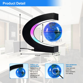 Flagest Levitating Globe LED Lights illuminate the room and spark curiosity.