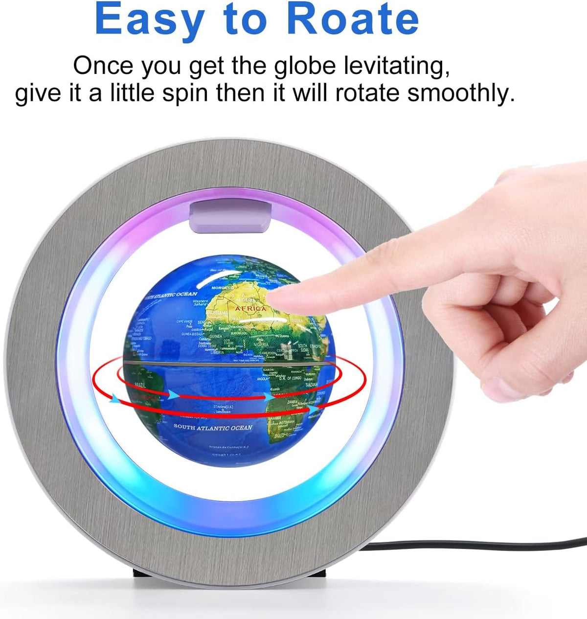 Flagest 4-inch globe suits compact desks and shelves.