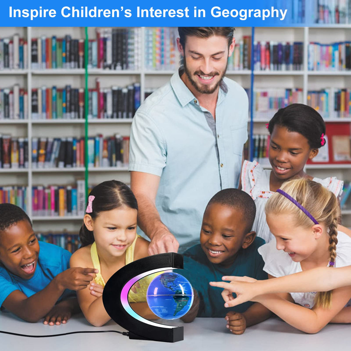 Flagest Precision Magnet System Globe demonstrates high-tech education and design.