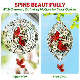 FLAGWIX Cardinal Wind Spinner includes cardinal charm for added detail