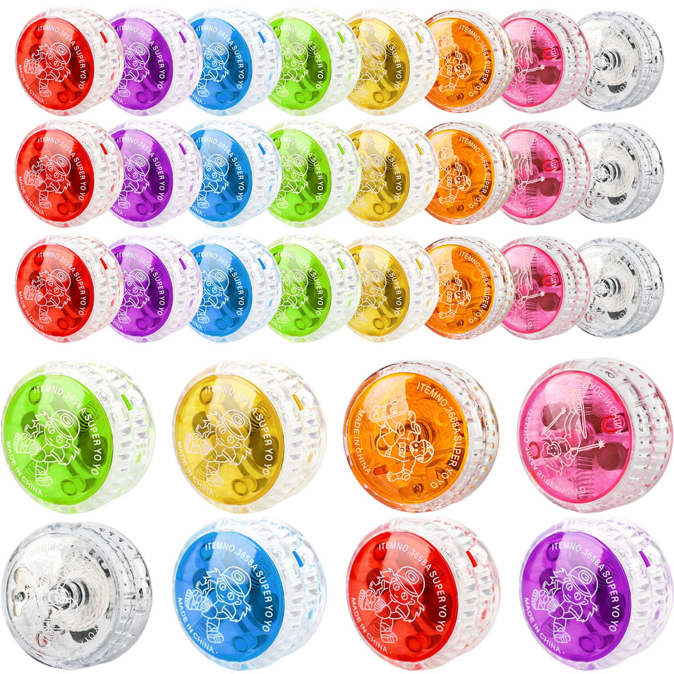 Flahard LED yo-yo bulk 32-pack for party gifts and classroom prizes.