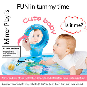 Flashbluer tummy time mat mirror supports visual tracking and self-recognition during play.