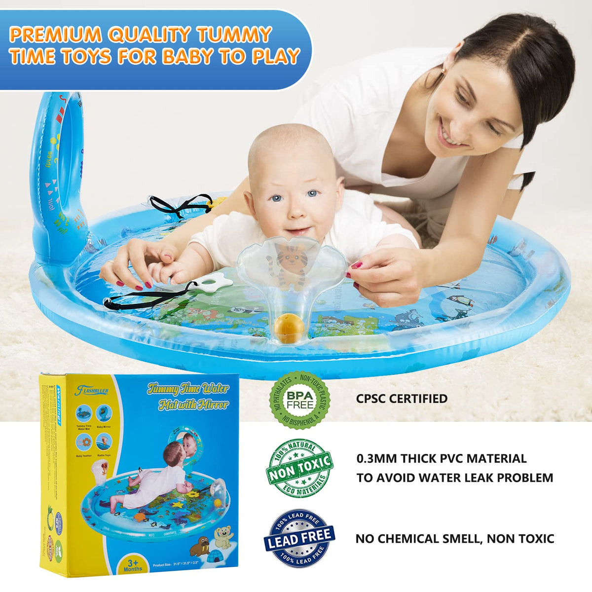 Flashbluer safety materials: BPA-free and non-toxic for worry-free play.