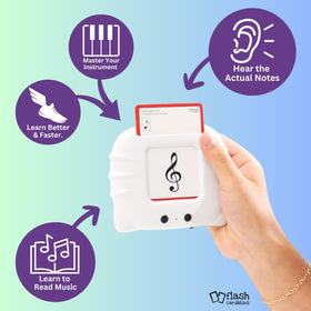 Flashcardables Audio Flashcard Player ear training demo highlights listening with notation