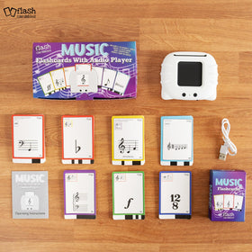 Flashcardables Audio Flashcard Player notes and clefs visual reference for study