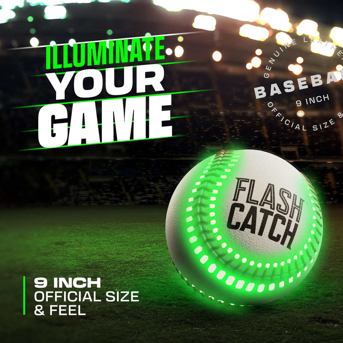 FlashCatch durable baseball designed for outdoor play and rough throws.