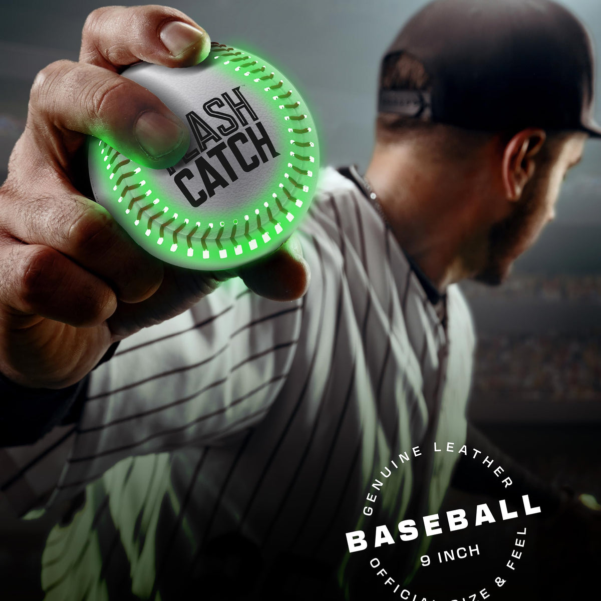 FlashCatch glow baseball in action showcases vibrant light-up performance.