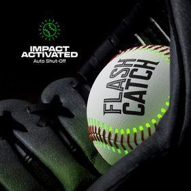 FlashCatch motion-activated baseball lights turn on with every throw and catch.