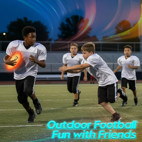 FLASHGLOW football ready for day or night backyard play.
