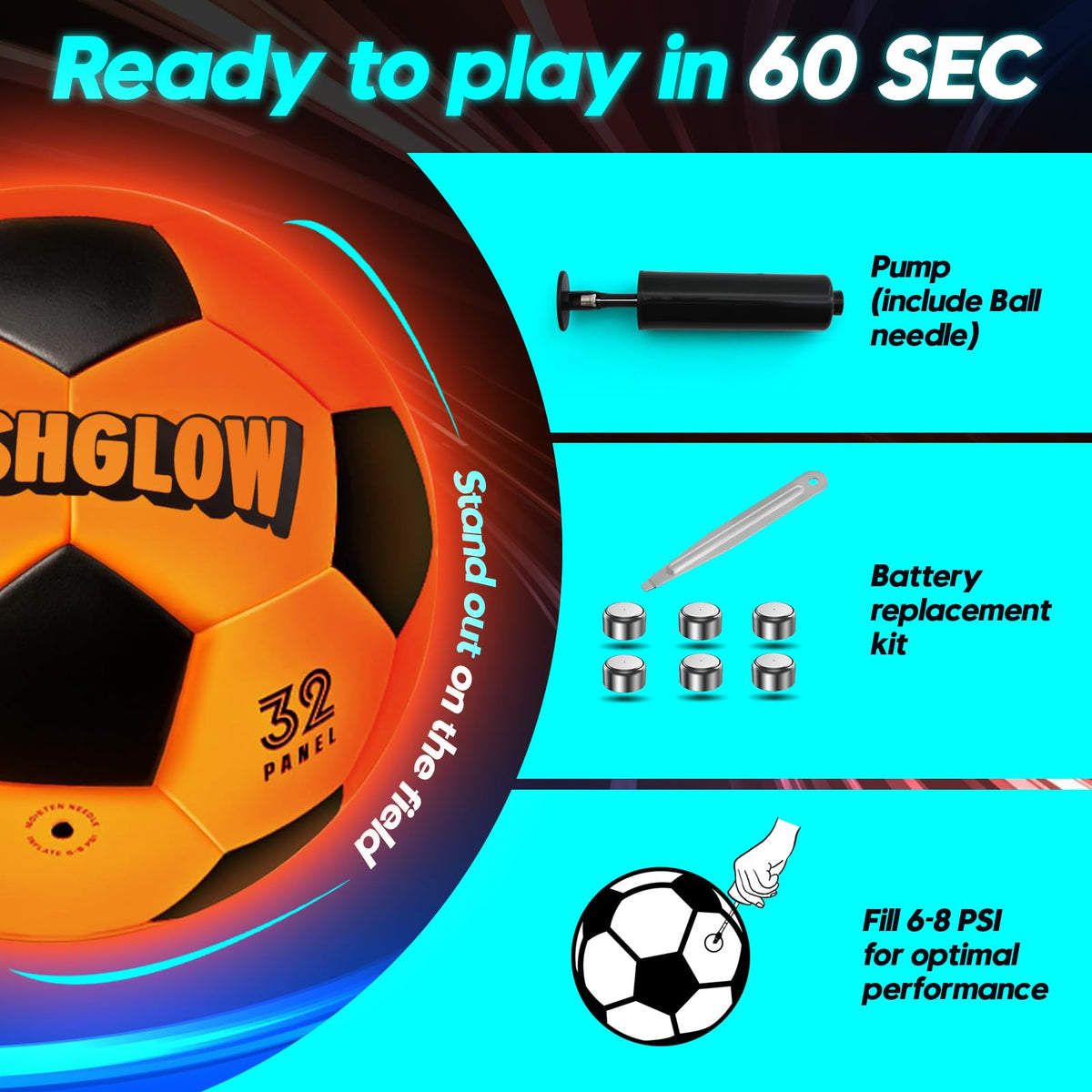 Flashglow gift-ready glow ball for birthdays and holidays for young athletes.