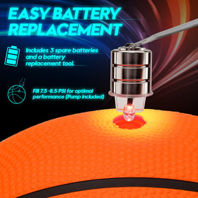 FLASHGLOW LED basketball illuminating dusk outdoor game