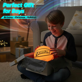 FLASHGLOW size-7 basketball showing durable construction for outdoors