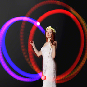FlashingBlinkyLights color-changing LED Poi Ball with evolving hues