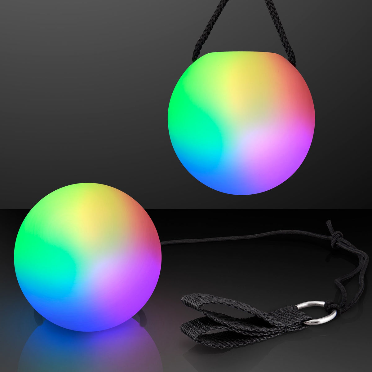 FlashingBlinkyLights LED Poi Ball Set 2 for vibrant party visuals